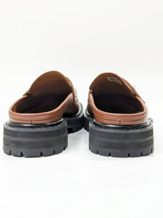 Marni Men’s Brown Leather Piercing 2.0 Chunky Sabot Loafers Size 44 (MSRP $935) main image 4